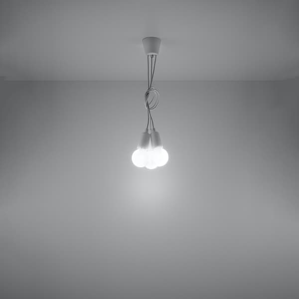Pendel lampa DIEGO 3 vit