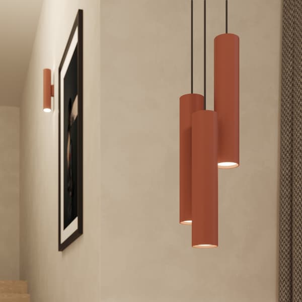 Vägglampa LAGOS 2 röd ockra