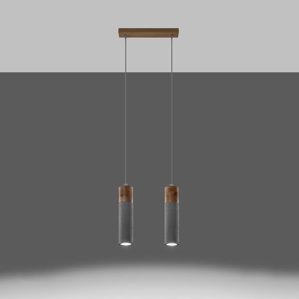 Pendel lampa ZANE 2 grå
