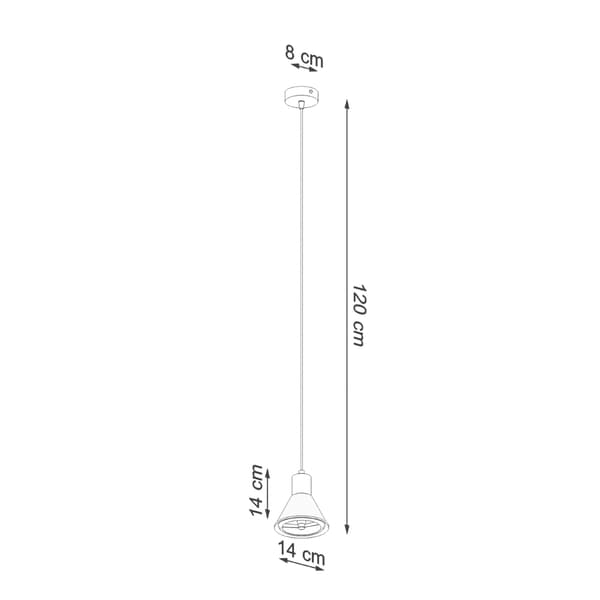 Pendel lampa TALEJA 1 vit [ES111]