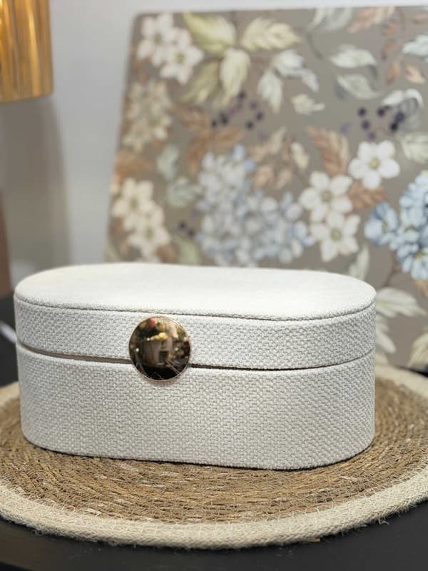 Smyckeskrin Textil Beige 25 cm