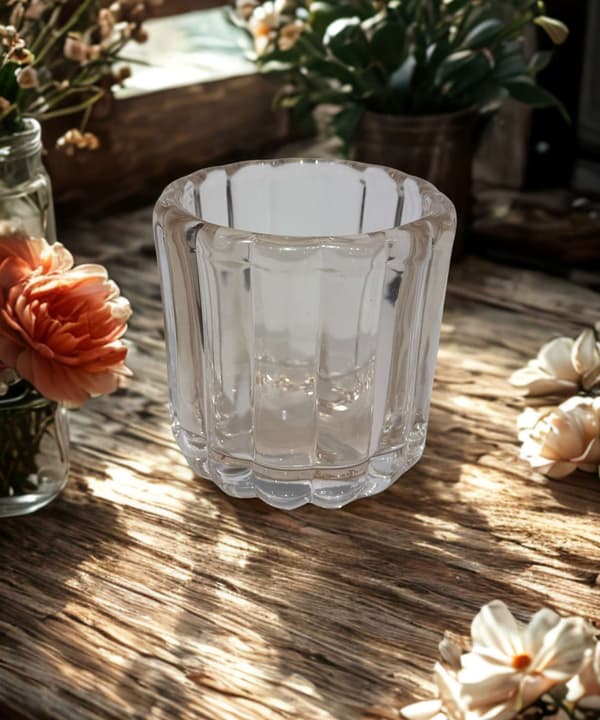 Ljushållare Glas Beige 8,5 cm