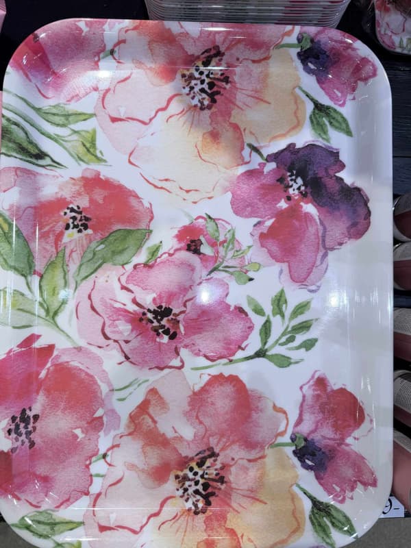 Bricka Blommor 43x32 cm