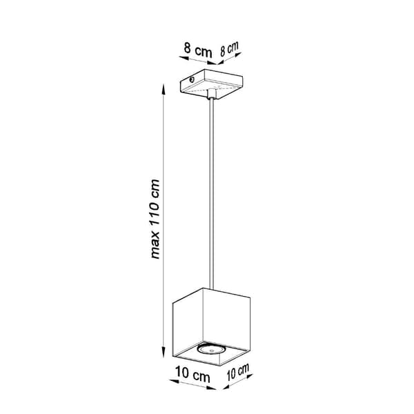 Pendel lampa QUAD 1 svart