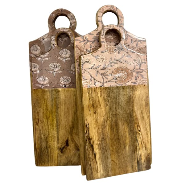 Bricka Uppläggningsfat Trä/Emalj 43 cm