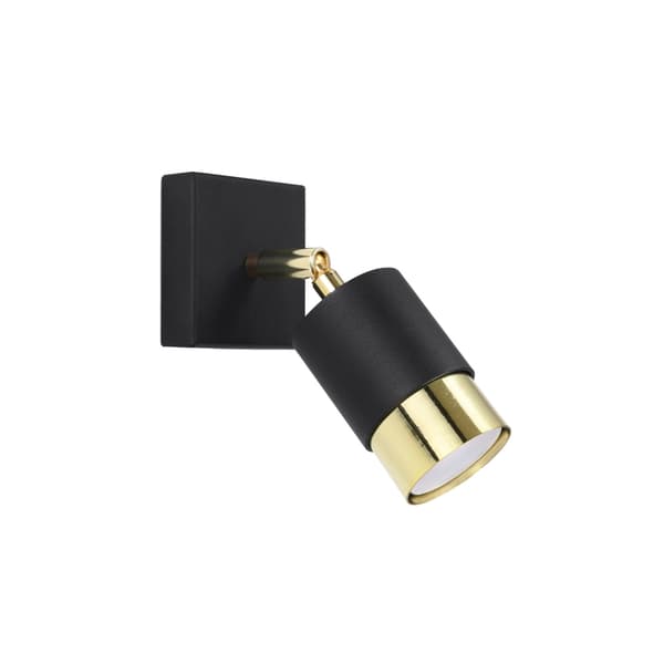 Vägglampa NERO svart/guld
