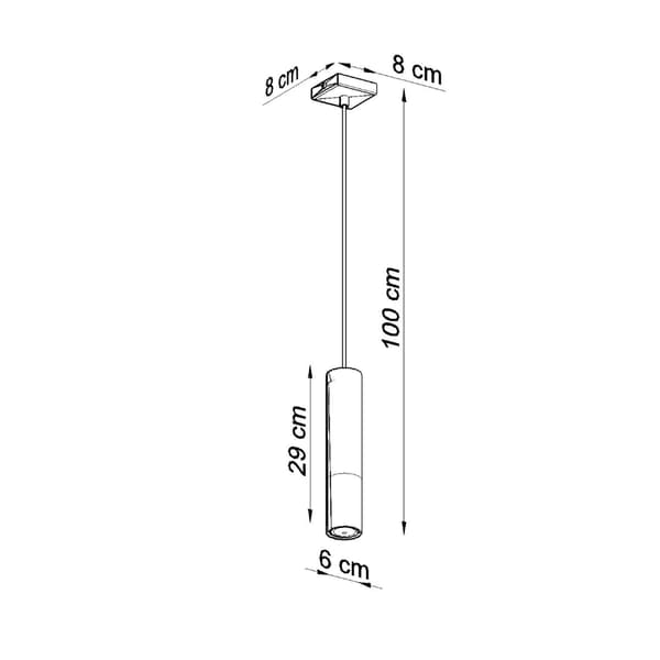 Pendel lampa LOOPEZ 1 svart/koppar