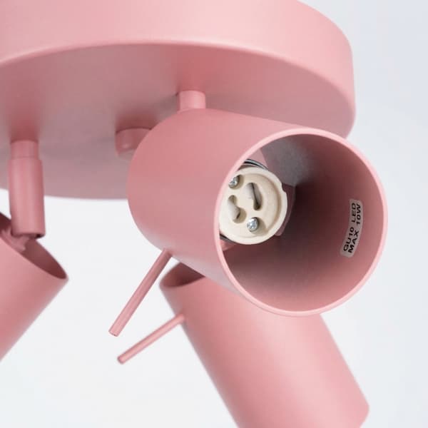 Taklampa RING 3P rosa
