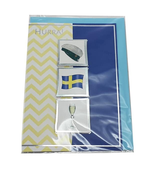 Studentkort Mössa/flagga/glas