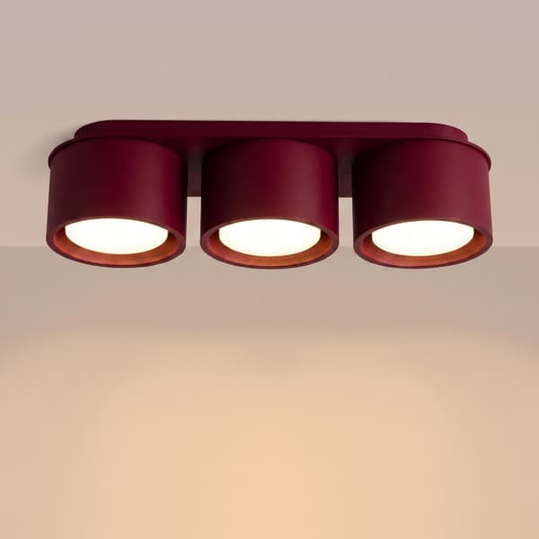 Taklampa MODO 3 vinröd Gx53