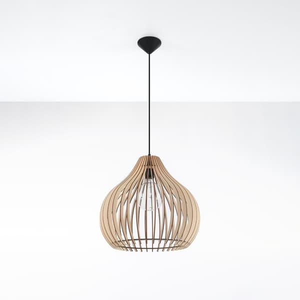 Pendel lampa APRILLA trä
