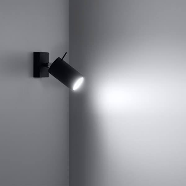 Vägglampa RING svart