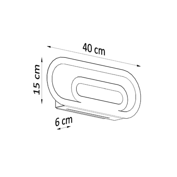 Vägglampa SACCON vit