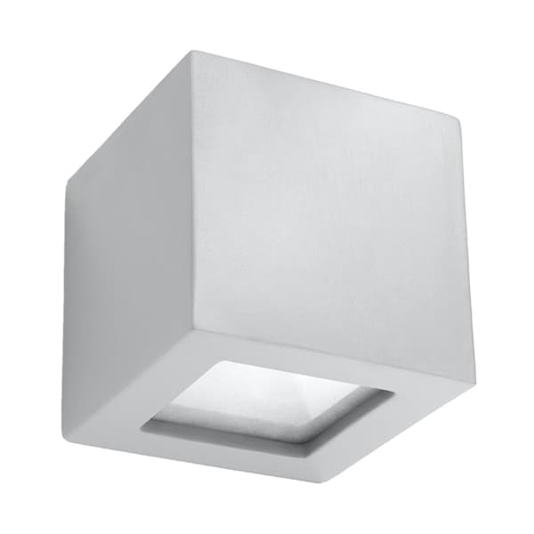 Vägglampa keramik LEO grå