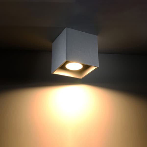 Taklampa QUAD 1 grå