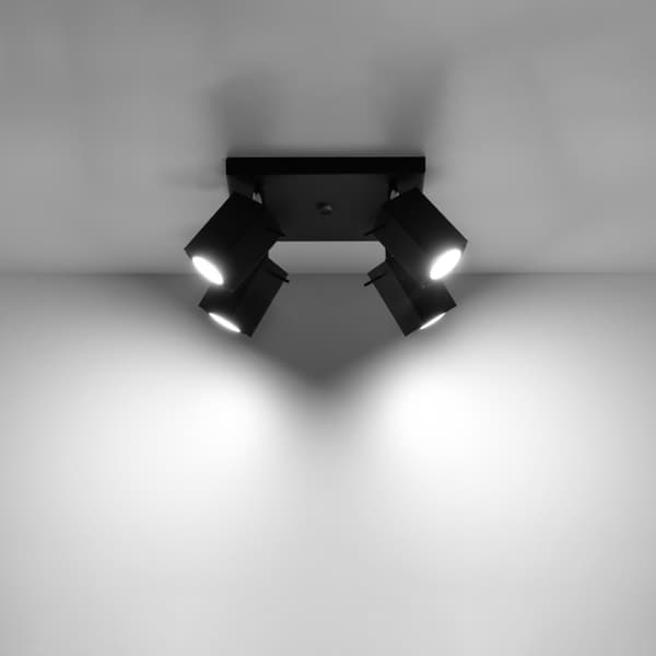 Taklampa MERIDA 4 svart