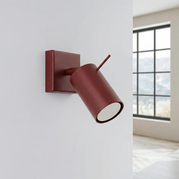 Vägglampa RING vinröd