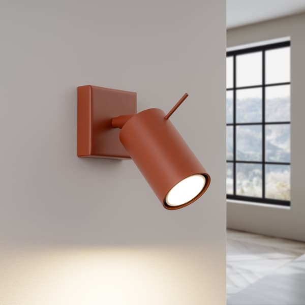 Vägglampa RING röd ochra