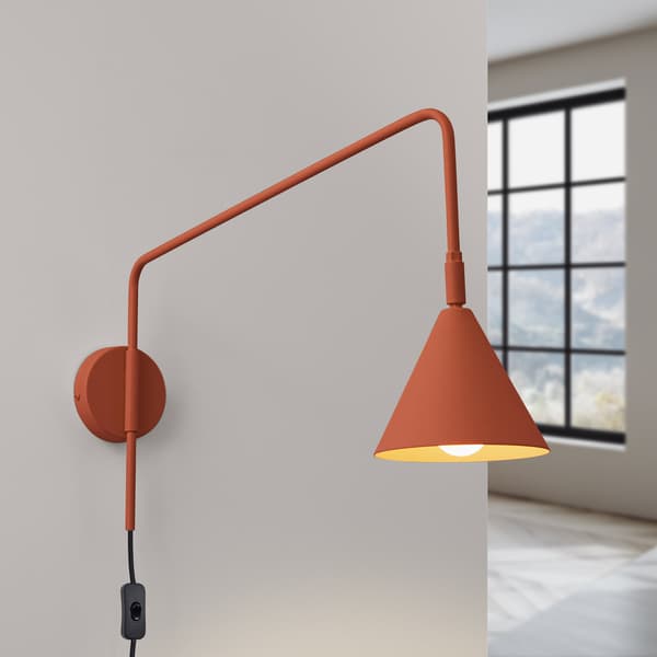 Vägglampa NOX röd ockra