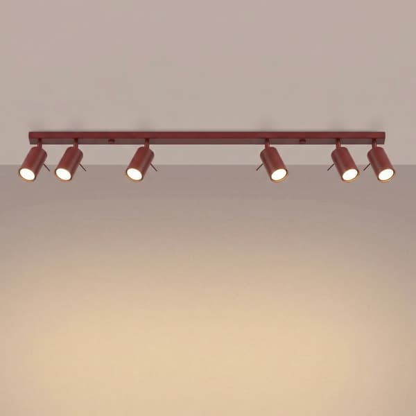 Taklampa RING 6L vinröd