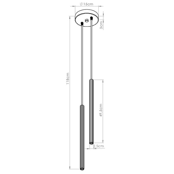 Pendellampa ARCHE 2P vit
