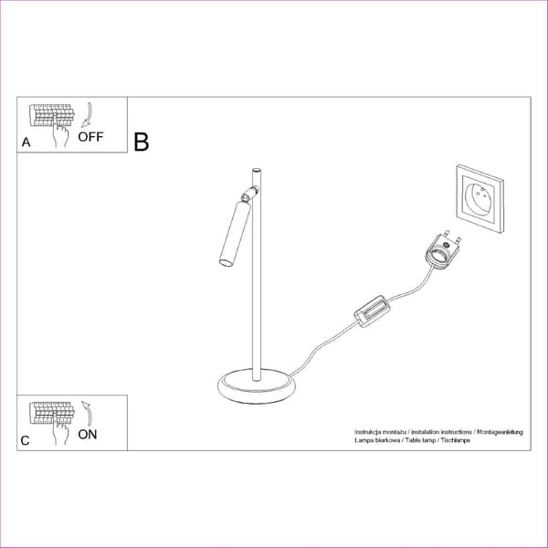 Bordslampa PASTELO guld