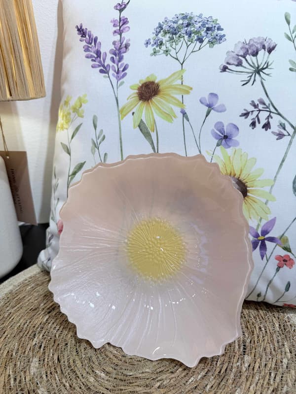 Skål Fat Blomma Glas 21 cm