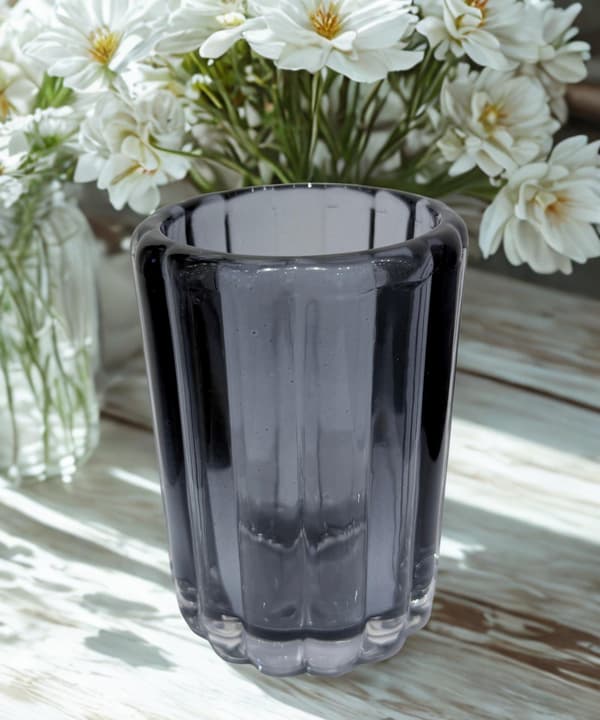 Ljushållare Glas Grå 12 cm