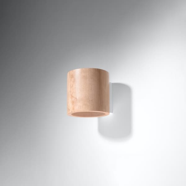 Vägglampa ORBIS naturträ