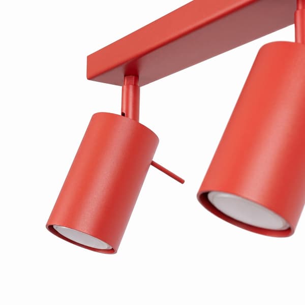 Taklampa RING 3L röd