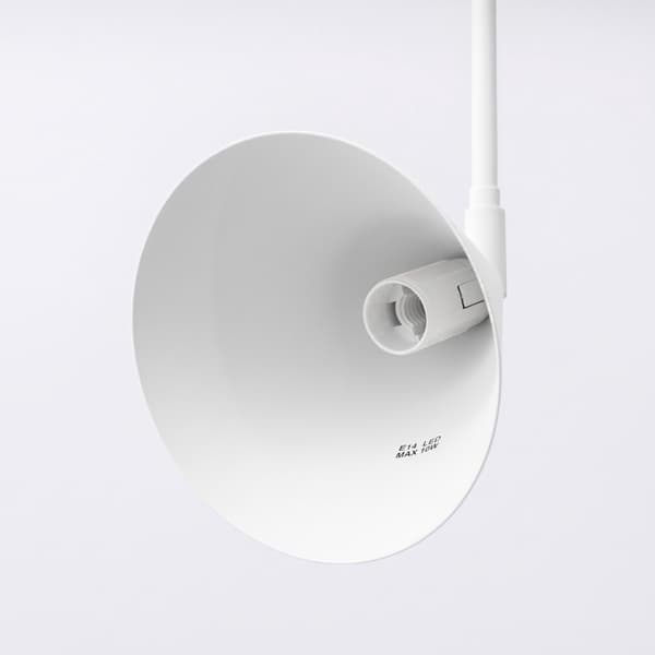 Vägglampa NOX 1 vit med strömbrytare