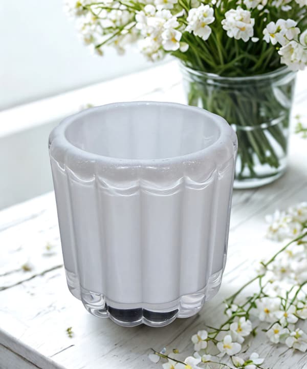 Ljushållare Glas Vit 8,5 cm