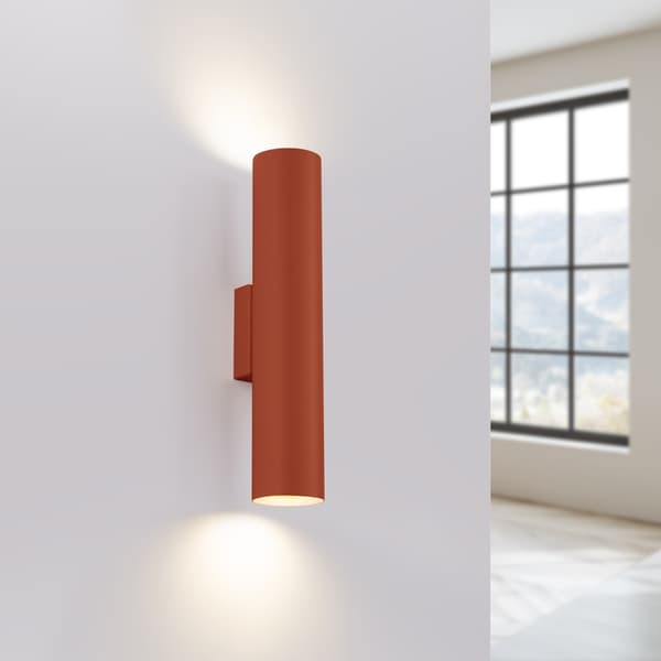 Vägglampa LAGOS 2 röd ockra