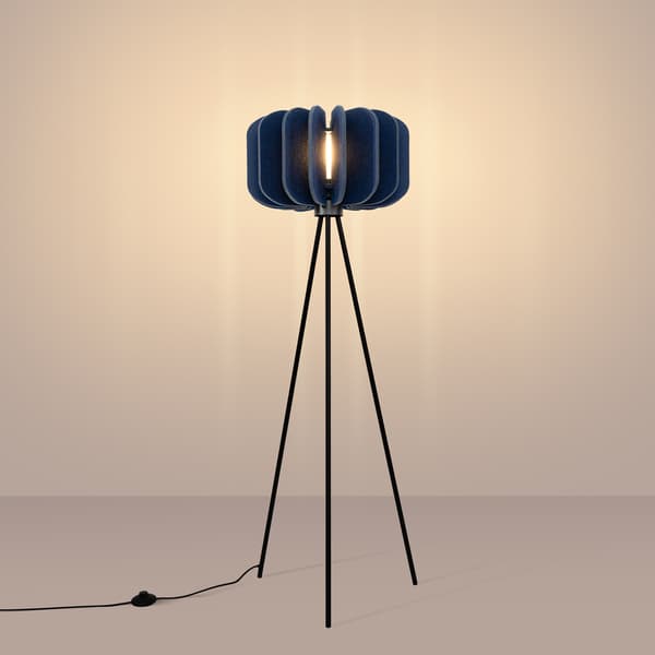 Golvlampa MULA 45 marinblå