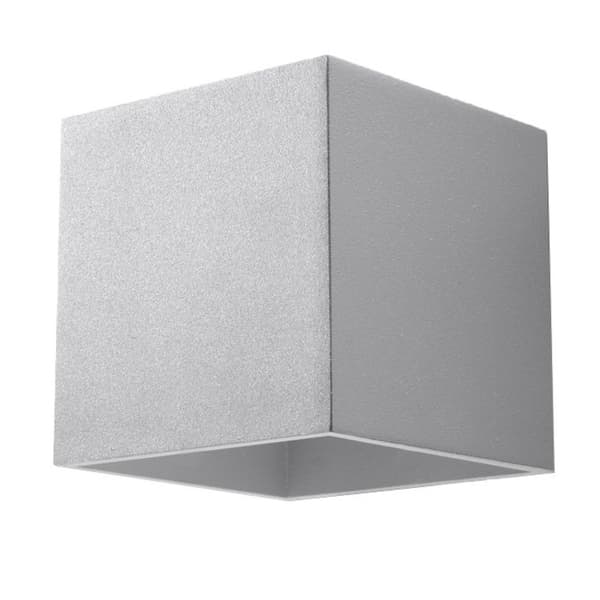 Vägglampa QUAD 1 grå