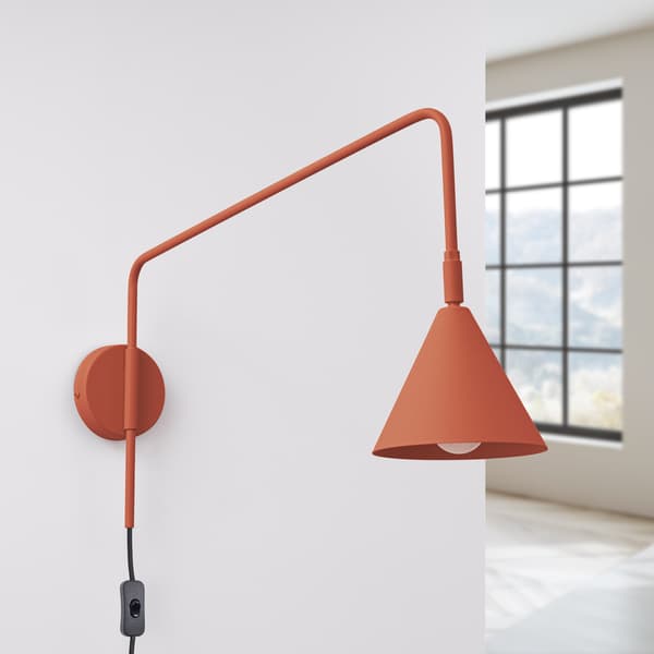 Vägglampa NOX röd ockra