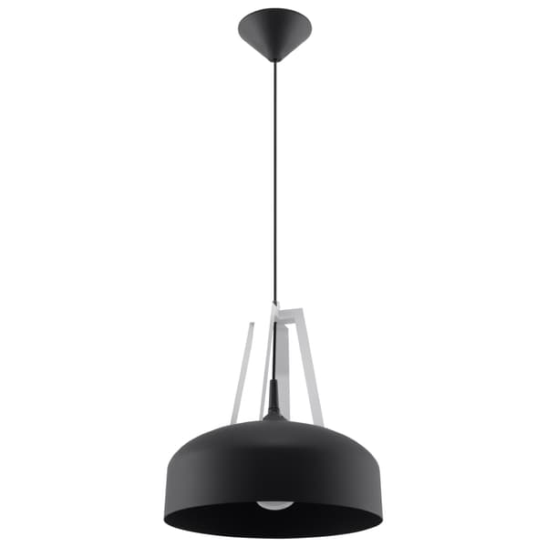Pendel lampa CASCO svart/vit