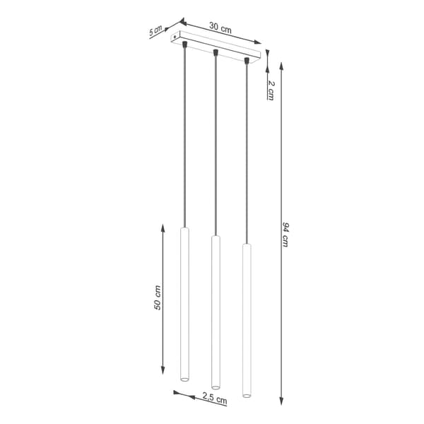 Taklampa PASTELO 3 beige