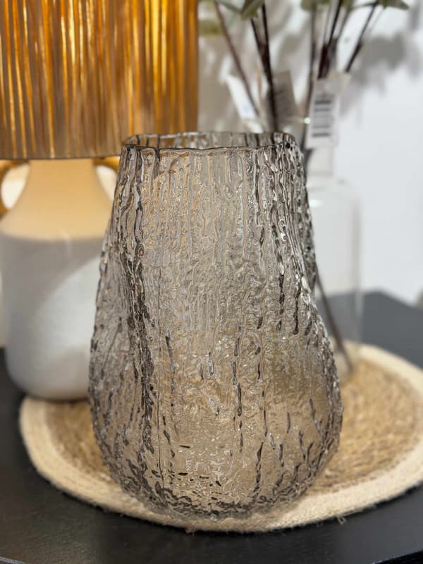 Vas Glas Taupe 25 cm