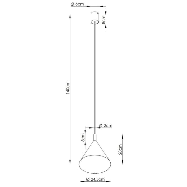 Pendellampa NOX 25 vit