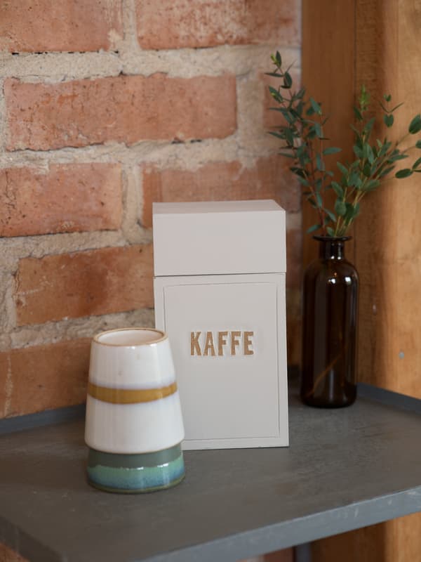 Kaffeburk Sandfärgad Trä 18 cm