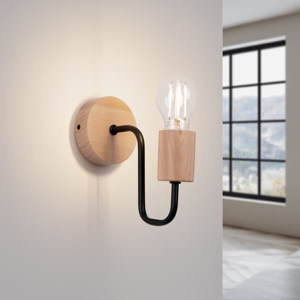 Vägglampa TIMBO svart
