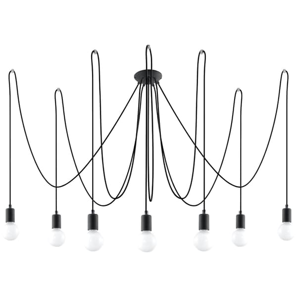 Ljuskrona EDISON 7 svart