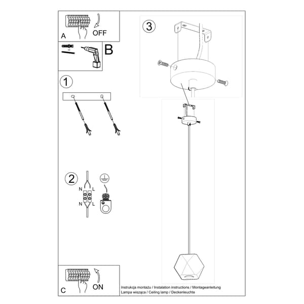 Pendel lampa brownY naturträ