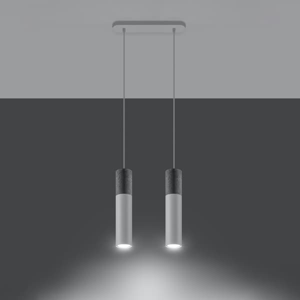 Pendel lampa BORGIO 2 vit