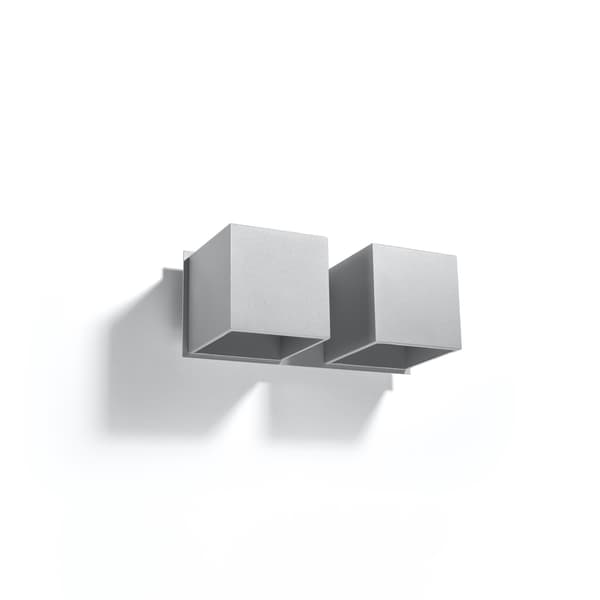 Vägglampa QUAD 2 grå