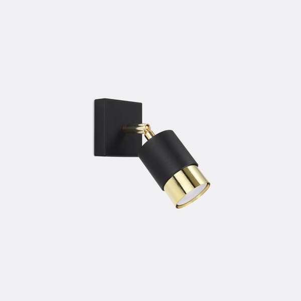 Vägglampa NERO svart/guld