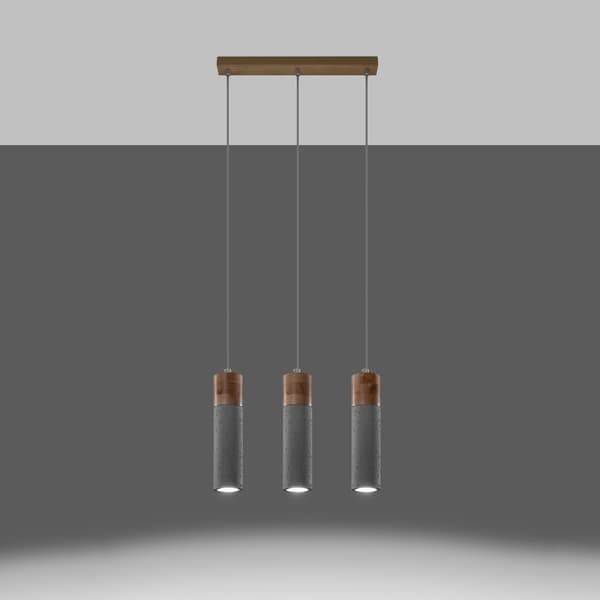 Pendel lampa ZANE 3 grå