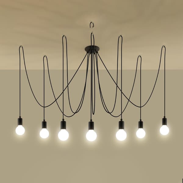 Ljuskrona EDISON 7 svart