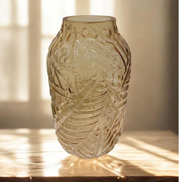 Vas Gulbeige Glas 21 cm